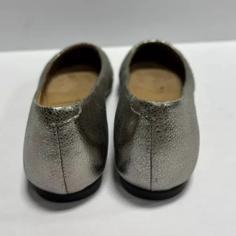 Trotters Women’s Estee Woven Ballets Flats Silver, Size 6 M